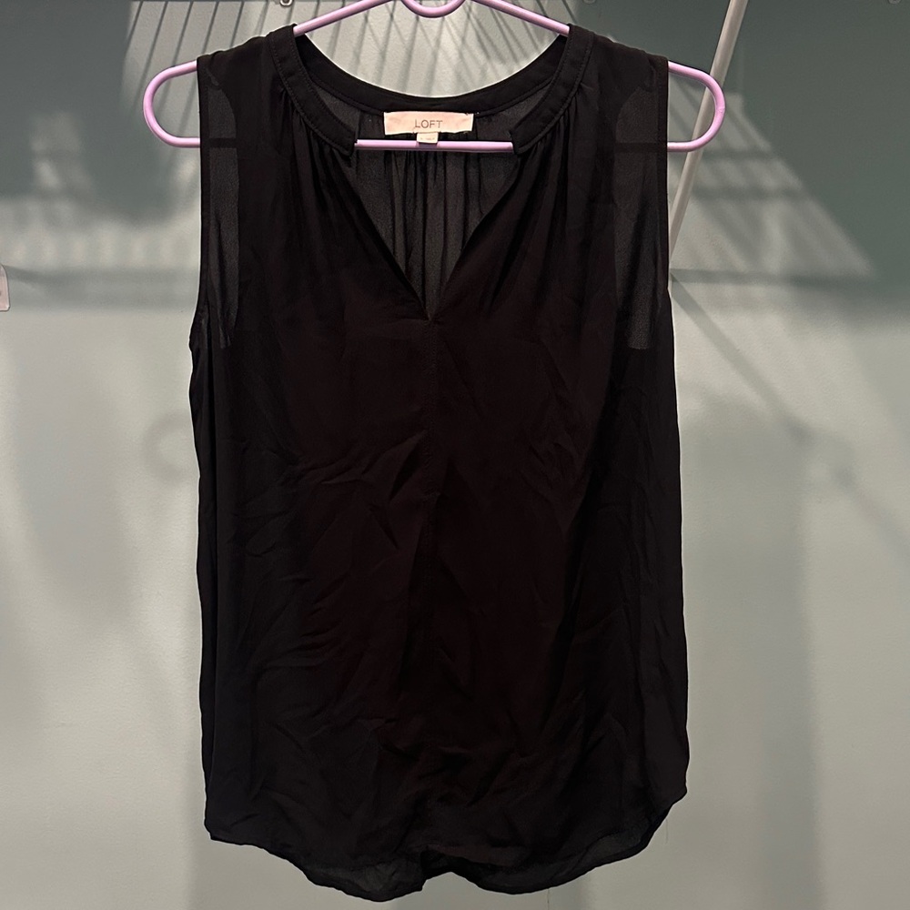 Loft Women's Black Sleeveless Top